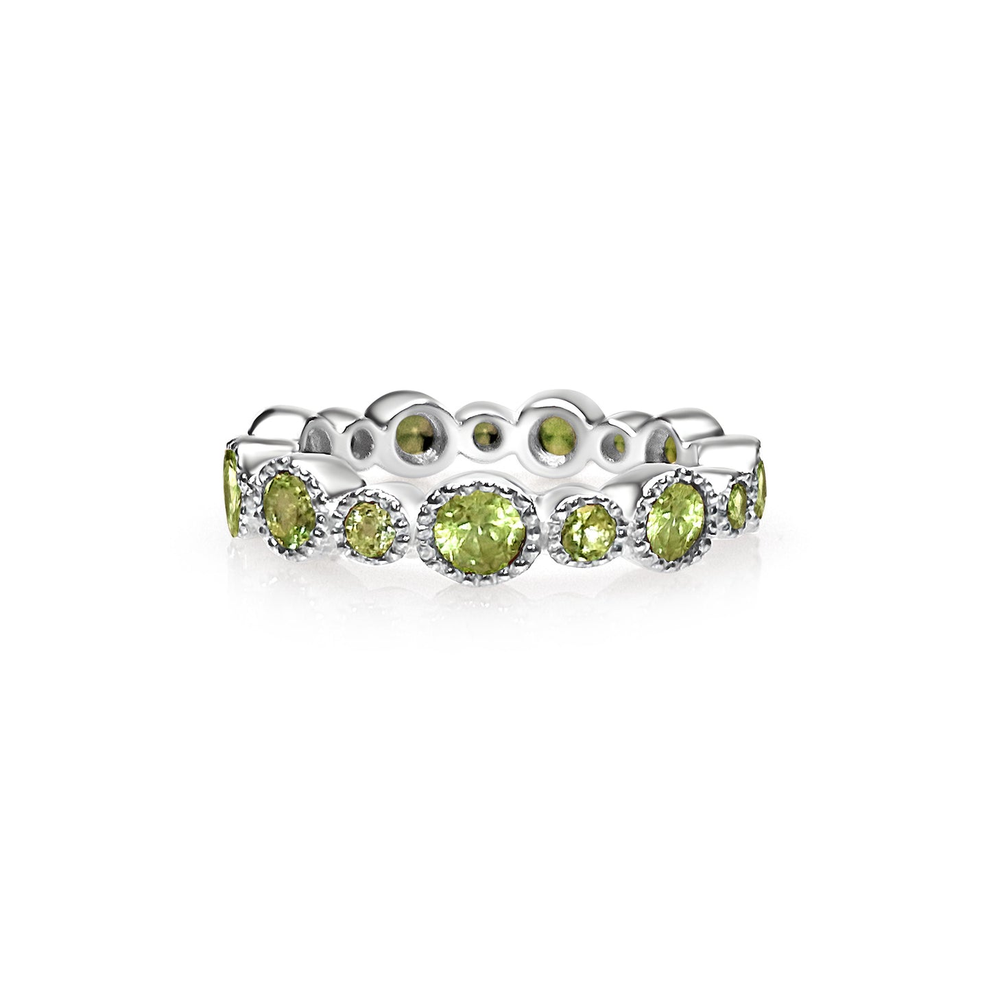 Rainbow Peridot Ring