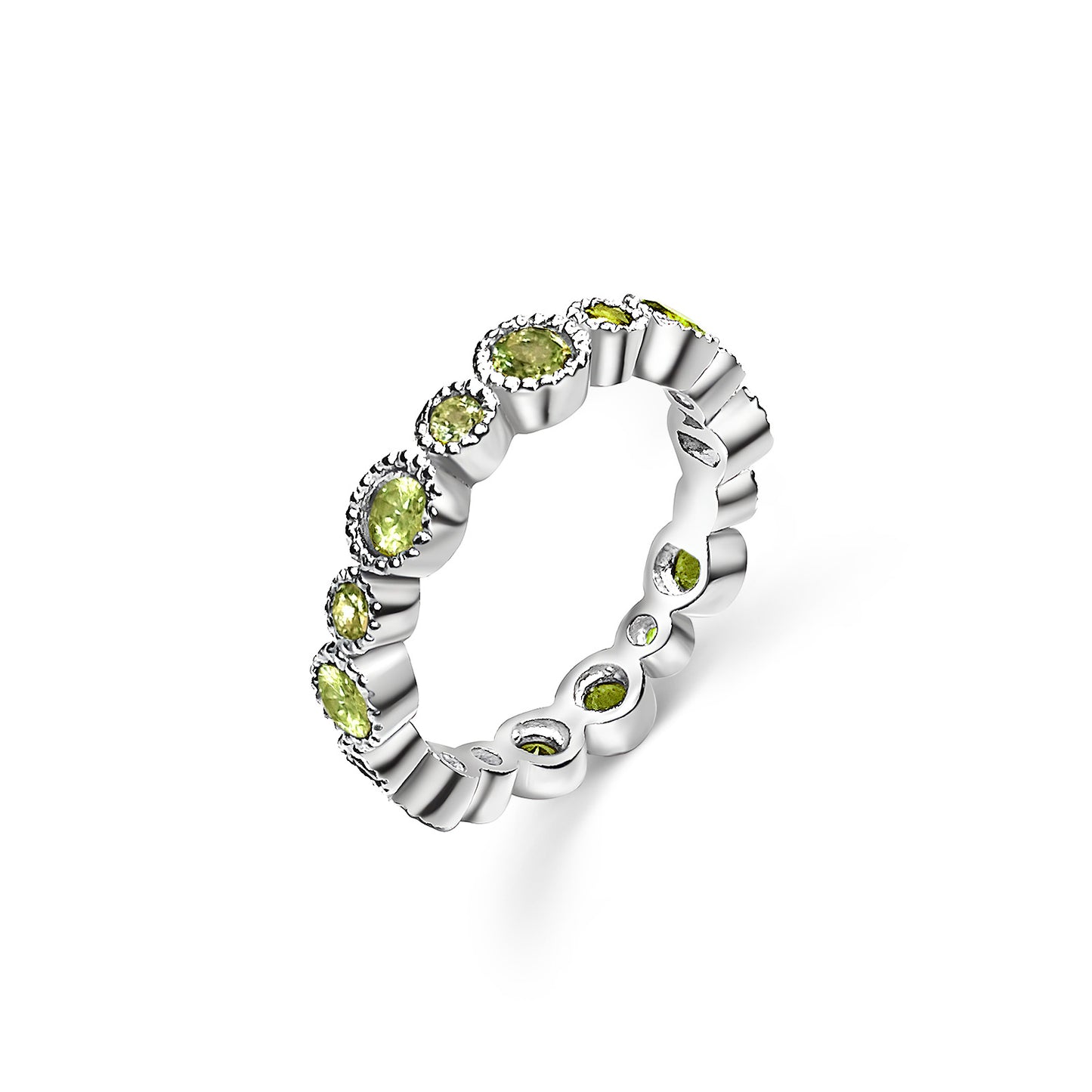 Rainbow Peridot Ring